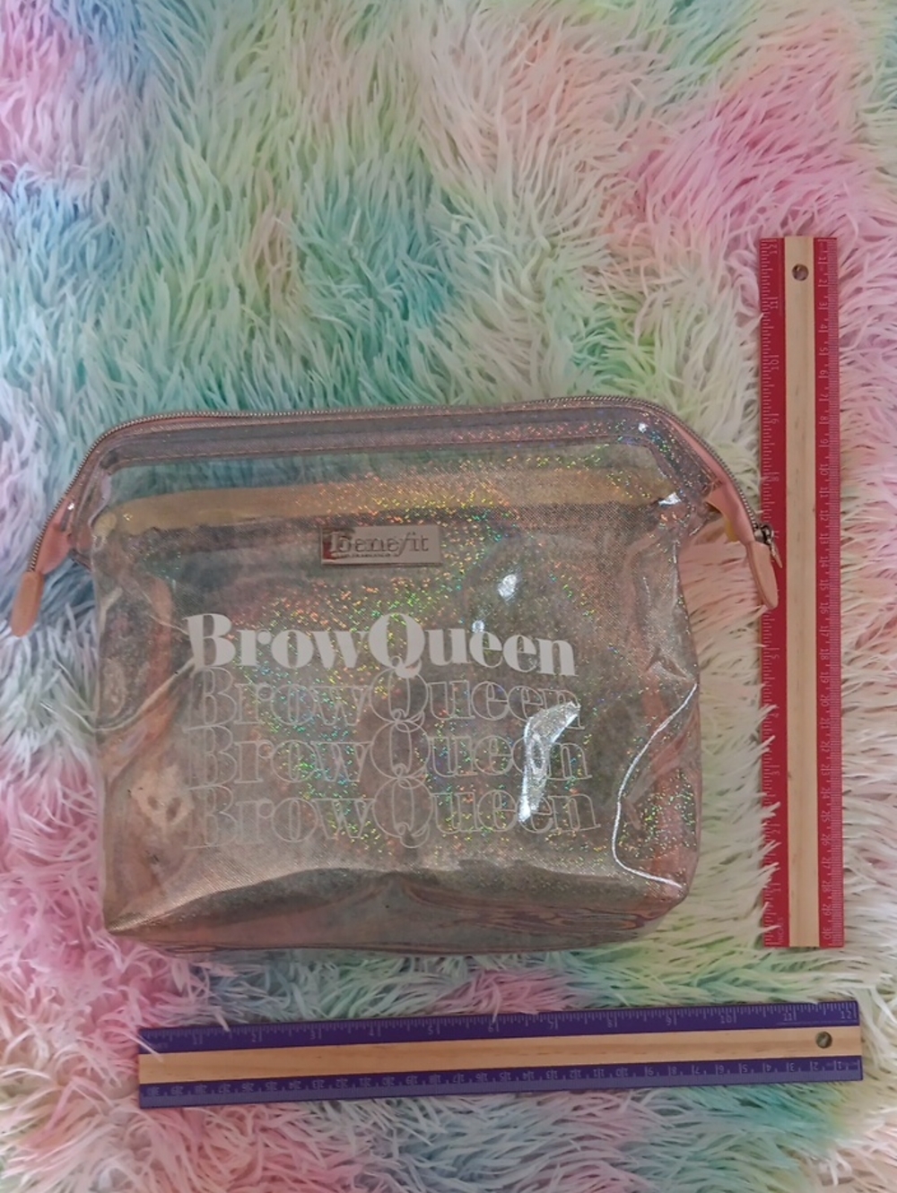 Benefit Holographic Silver BrowQueen Cosmetic Pouch - Picture 8 of 10